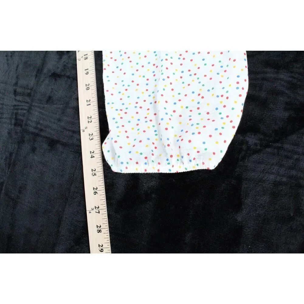 Vtg Jennifer Dale Polka Dot 70s Multicolor Romper Sz 9